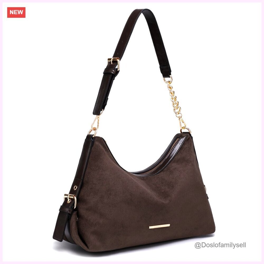 Retro Hobo Bag Trendy Shoulder Purse Multi-Pocket Tote for Work Travel
